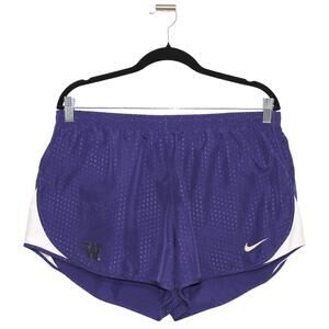 Nike Dri-Fit University of Washington Active Shorts Size XL Purple and White